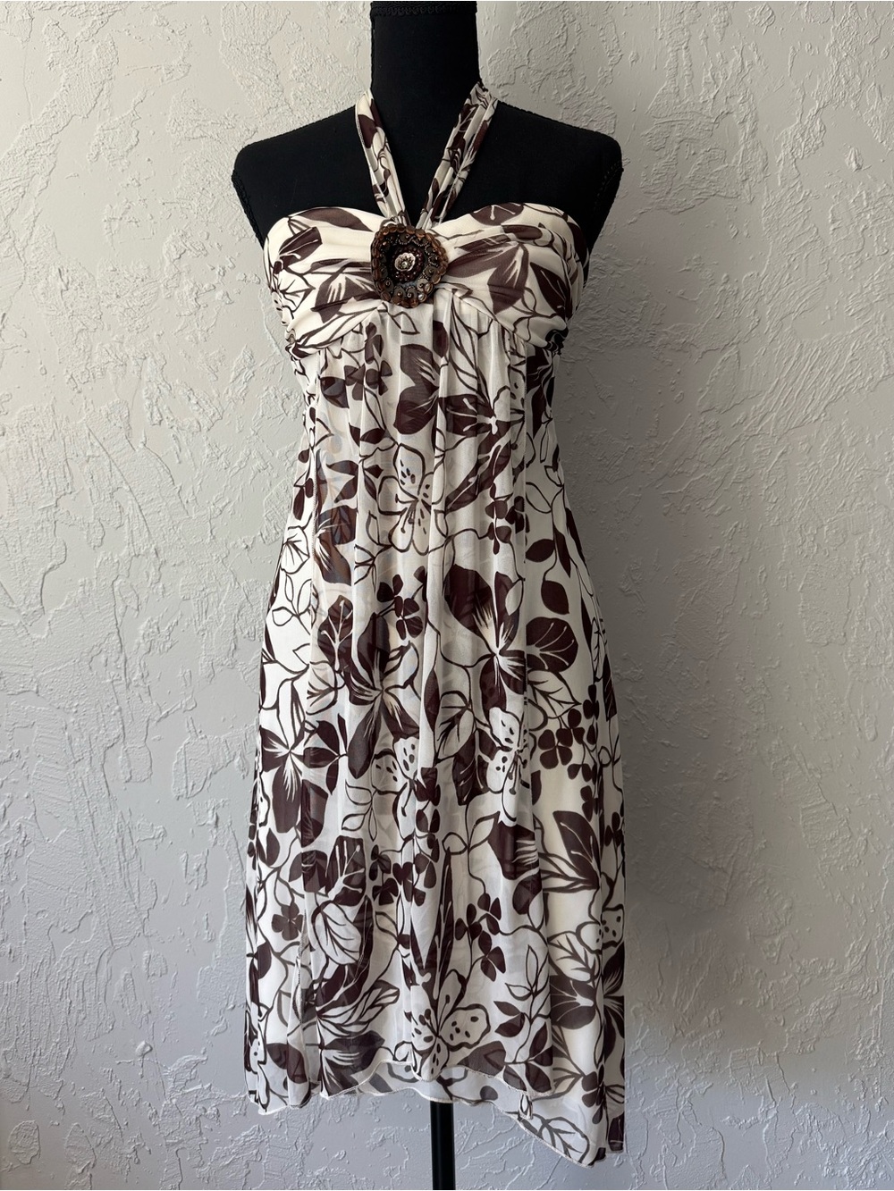 Intrigue Y2K Vintage Strapless Halter Dress